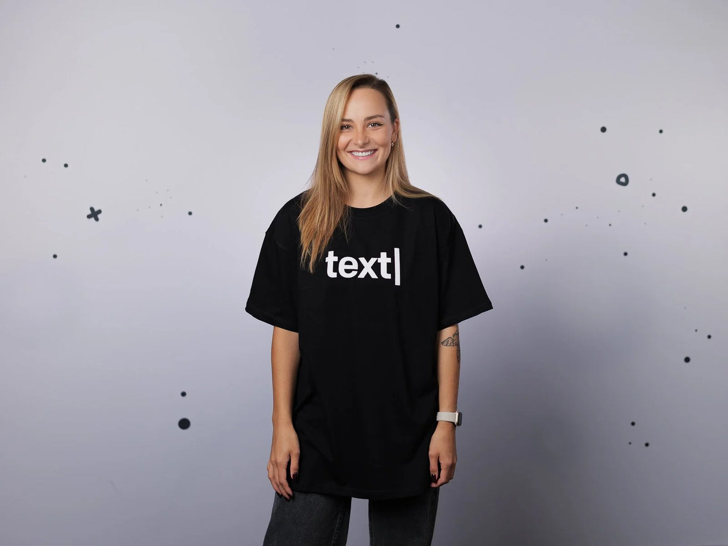 text| T-shirt | Unisex | black