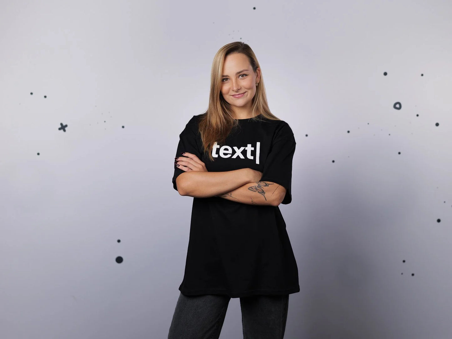 text| T-shirt | Unisex | black