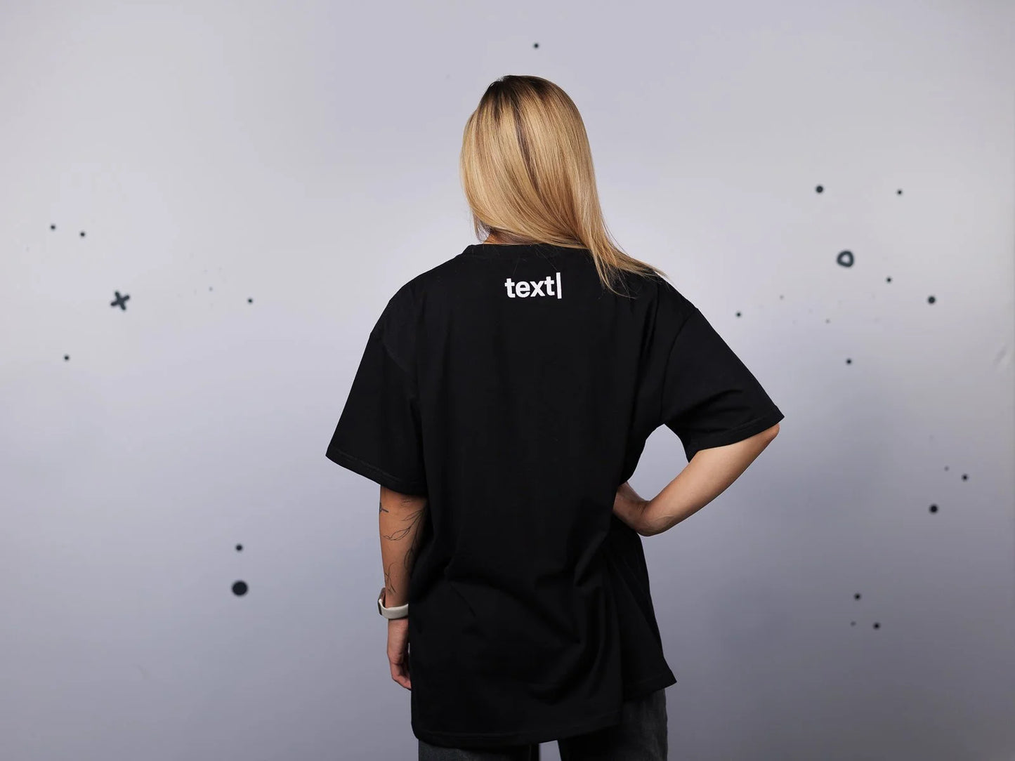 text| T-shirt | Unisex | black