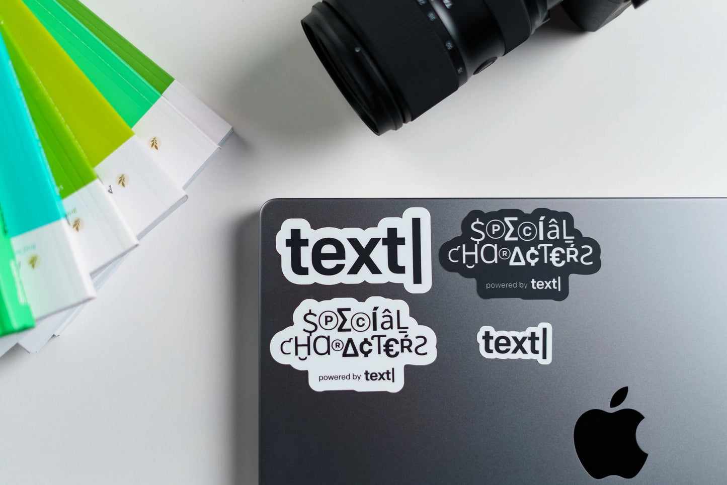text| Stickers | Set of 4